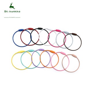 St.kunkka 10 ชิ้น/แพ็คสแตนเลสสีสันสดใส KeyChain ลวดพวงกุญแจส…