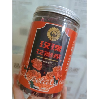 กลีบกุหลาบธรรมชาติ🌹ทำขนม🌹ชงชา🌹ใส่หน้าเค้ก🌹Dried rose petals 天然可食用玫瑰花瓣50g