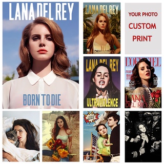 โปสเตอร์สติกเกอร์ Lana Del Rey Singer Kraft สไตล์คลาสสิก สําหรับตกแต่งผนังห้อง บาร์