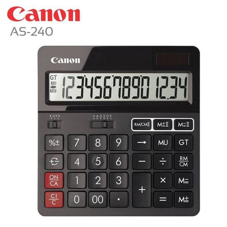 เครื่องคิดเลข CANON AS-240 ตั้งโต๊ะ * จอ LCD ขนาดใหญ่ แสดงตัวเลข 14 หลัก*