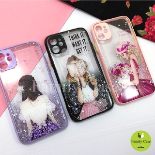 Samaung A10s A22 5g/A32 5g/A51/A52 เคสมือถือ TPU ขอบสีกันกล้อง กากเพชรกริตเตอร์ไล่สีลายการ์ตูน