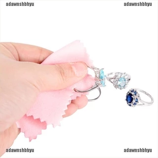 [adawnshbhyu] ผ้าทําความสะอาดเครื่องประดับ สีเงิน 50 ชิ้น
