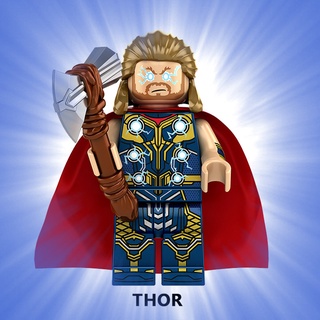 บล็อกตัวต่อ Thor Minifigures Asgard Superheroes Thor Love and Thunder ของเล่นสําหรับเด็ก