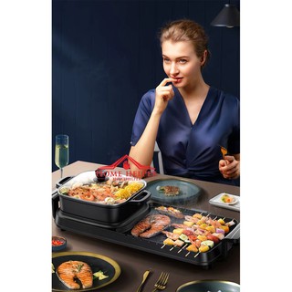 เตาปิ้งย่าง+หม้อสุกี้ อเนกประสงค์พร้อมหม้อสุกี้ DK-806