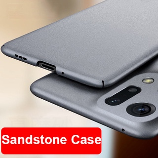 Oppo Find X2/Pro/Find X3/Pro/Find X5/Pro เคสแข็ง กันกระแทก บางเฉียบ หินทราย เคลือบด้าน PC เคสป้องกันด้านหลัง
