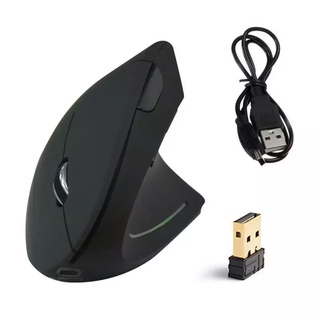 ไร้สายเมาส์ USB เม้าส์คอมพิวเตอร์ Ergonomic Desktop Upright Mouse แนวตั้ง1600DPI สำหรับ PC แล็ปท็อป Office Home