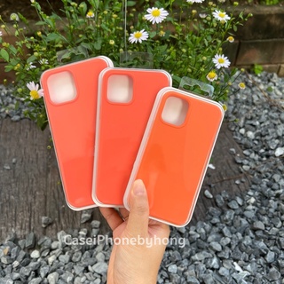 🔥เคสกำมะหยี่มีโลโก้ สีส้ม ใช้สำหรับเคสมือถือi13 mini Pro Promax,7 8 plus,SE2,X XR XSmax,11 Pro Max,12 mini Pro Max🔥