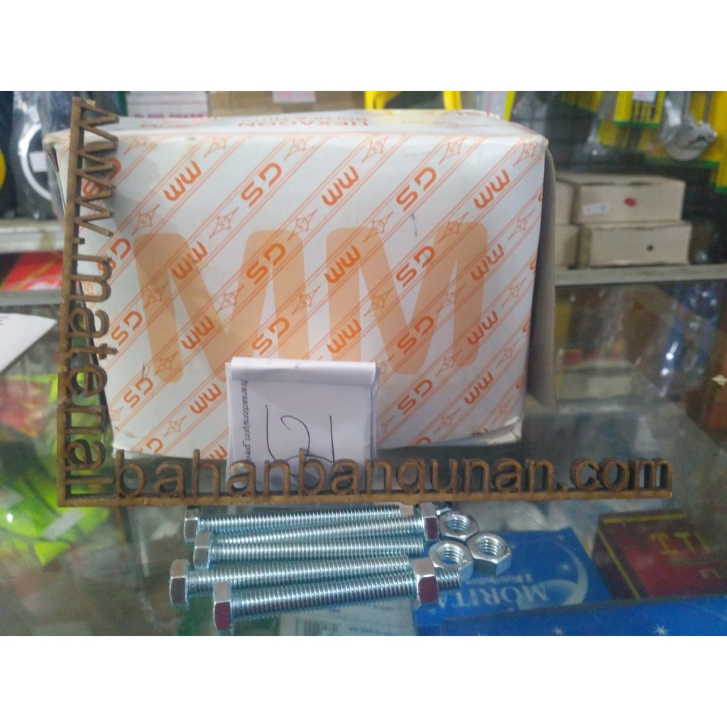 Per 10 น็อตสลักเกลียวสีขาว m 10 x 40 มม. กุญแจหกเหลี่ยม 14 ล็อคหกเหลี่ยม น็อตสลักเกลียวสีขาว m10 x 4