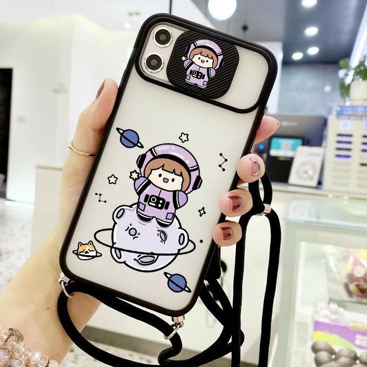 ใส่ดี.. เคสสไลด์กล้อง + สายรัด [KG01] เคส Oppo A76 A96 A36 - เคสสไลด์ลายน่ารัก - เคส Oppo A76 - เคส 