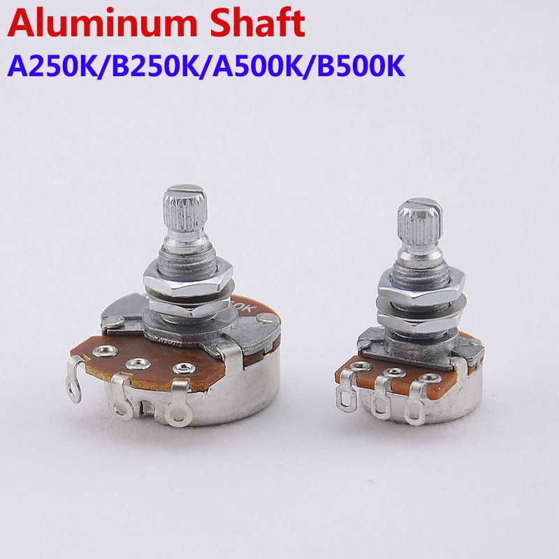 PF-Made in Korea Alpha Potentiometer(POT) สําหรับกีตาร์ไฟฟ้า/เบส A250K/B250K/A500K/B500K