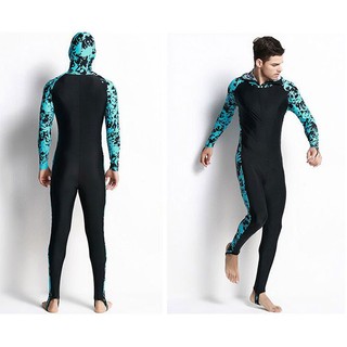 WETSUIT ชุดเวทสูทเต็มตัวพร้อมซิปหน้า สำหรับผู้ชาย Size XXL โดนน้ำแล้วแห้งเร็ว UPF50 Anti-UV