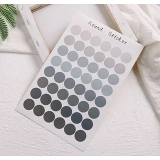 พร้อมส่ง❤️สติกเกอร์จุดกลม (เลือกสีได้) หลากสี ติดผนัง ตกแต่งบ้าน มินิมอล สำหรับตกแต่ง