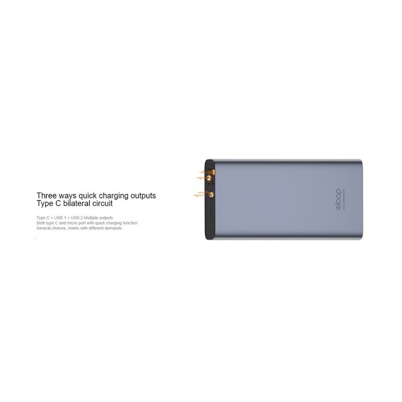 Original Eloop E37 แบตสำรอง 22000mAh QC 3.0 PD 18W PowerBank ชาร์จเร็ว ...