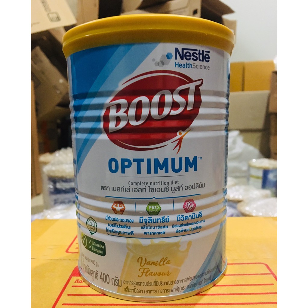 Nestle Nutren Boost Optimum อาหารเสริม นิวเทรน ออปติมัม 400 กรัม Exp.16/01/2024