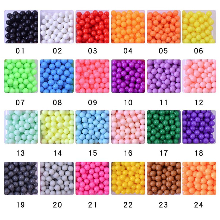 ลูกปัดน้ำ DIY แบบเติม เลือกสีได้ ลูกปัดไอน้ำ ลูกปัดมายากล ลูกปัดวิเศษ (1) – Aqua Bead Refill Choose (1) – โปรปัง