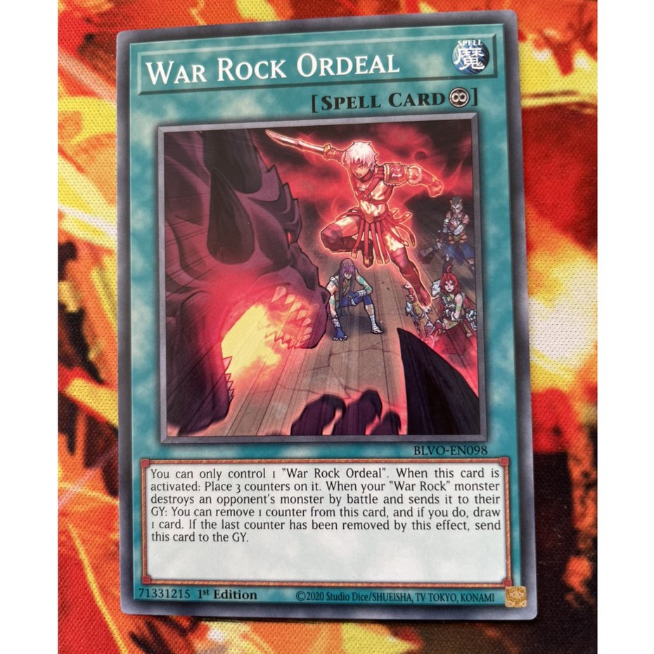 [PEANUT] YUGIOH CARD- SPELL - War Rock Ordeal - BLVO-EN098 - Common 1st Edition