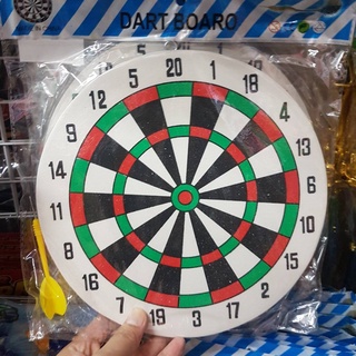 กระดานปาเป้า Dartboard ปาได้ 2 ด้าน พร้อมลูกดอก ขนาด 9.8 นิ้ว( 25 ซม.)แบบนุ่มปักง่าย พร้อมหัวแขวนตะปู  เหมาะสำหรับเด็ก