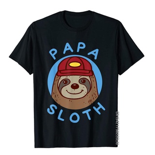 เสื้อยืดครอปเสื้อยืด ผ้าฝ้าย พิมพ์ลาย Papa Sloth Lover Daddy Fathers Day เหมาะกับของขวัญ สไตล์โกธิค สําหรับผู้ชายS-5XL