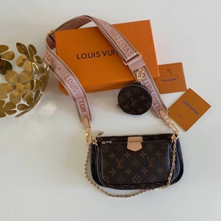 LV LOUIS VUITTON Multi Pochette Accessoires - Digital Exclusive Pre Launch เทียบแท้1:1 หนังแท้💯%