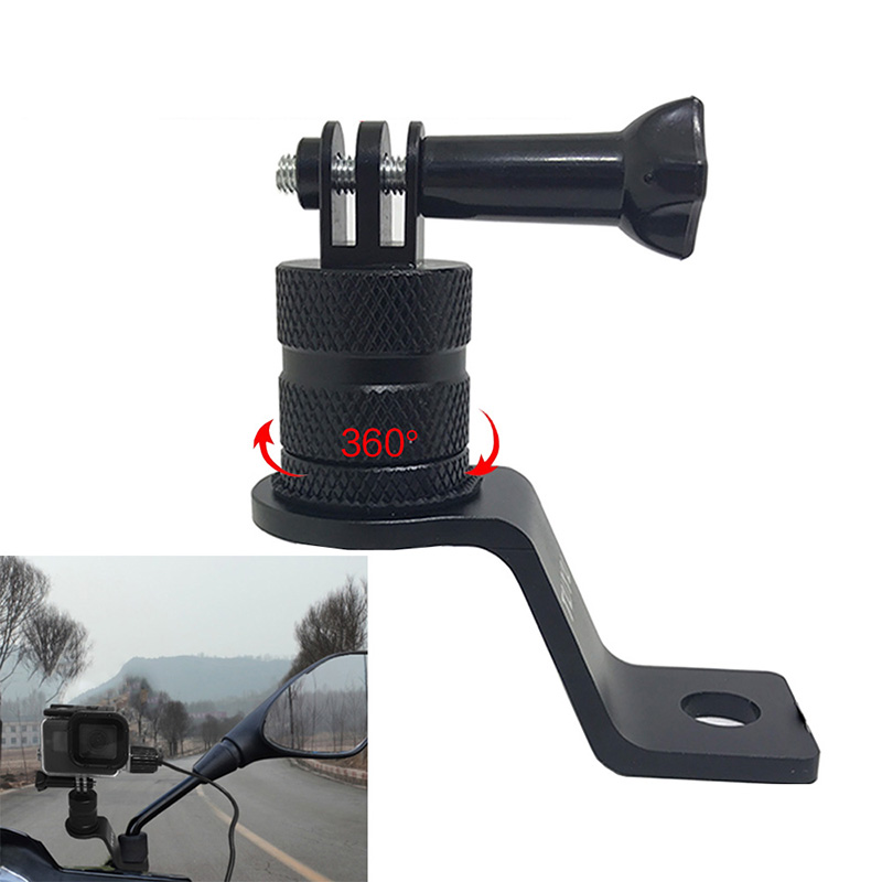 รถจักรยานยนต์ CNC อลูมิเนียม 360 หมุนการติดตั้งสําหรับ Gopro Hero 12 11 10 9 8 7 6 5 4 SJCAM Sj4000 