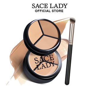 Sace LADY 3 in 1 พาเลตต์คอนซีลเลอร์ เนื้อแมตต์ ปกปิดเรียบเนียน ครีมแก้ไขจุดบกพร่อง