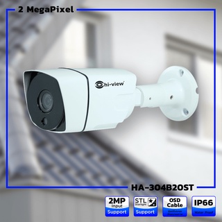 Hi-View Bullet CAMERA Starlight คมชัด 2 MP Starlight มีปุ่ม OSD Cable HI-View HA-304B20ST