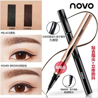 โนโว อายไลน์เนอร์ กันน้ำ NOVO zoom in eyes easy to draw eyeliner หัวแปรงเรียวเล็กสุดๆ