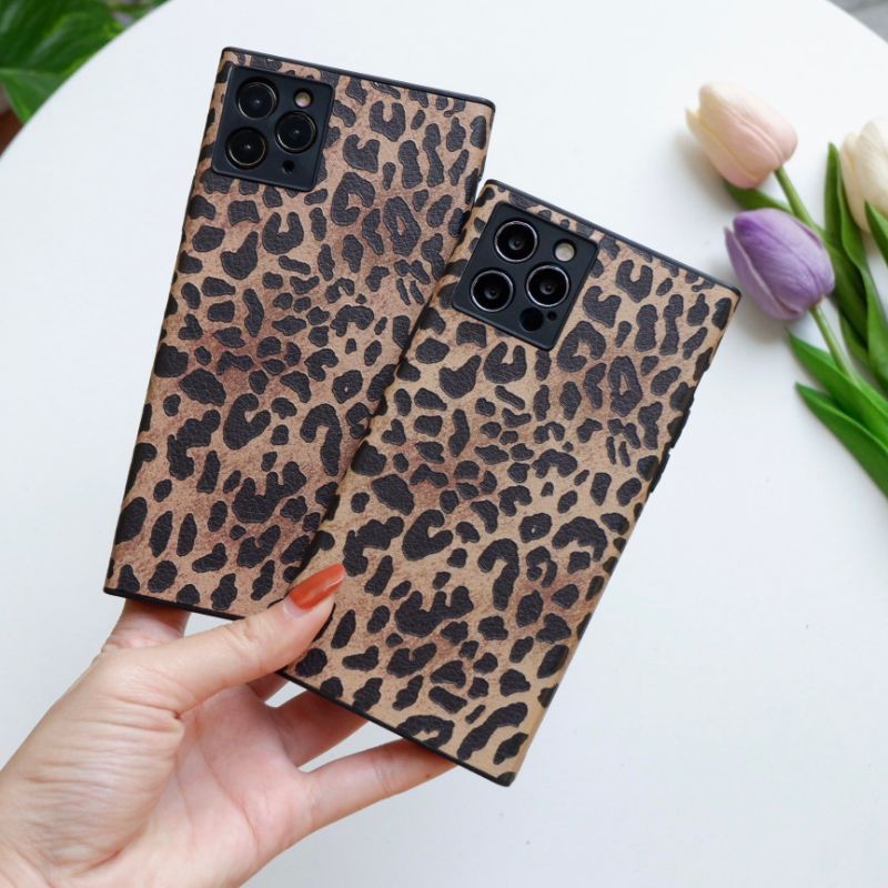 เคสหนังขอบมนลายเสือดาวiphone 7-12promax