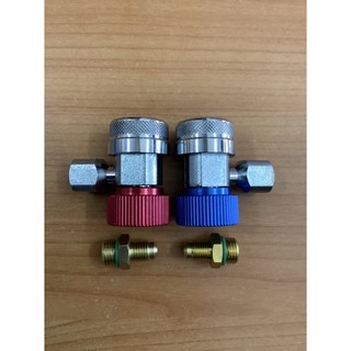 คอปเปอร์ เติมน้ำยาแอร์ R134a AC Coupler R-134 สีแดง High/สีน้ำเงิน Low