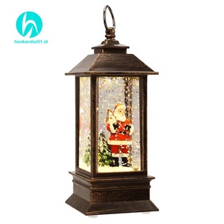 Christmas Water Snow Glitter Globe Lantern Decor for Decoration