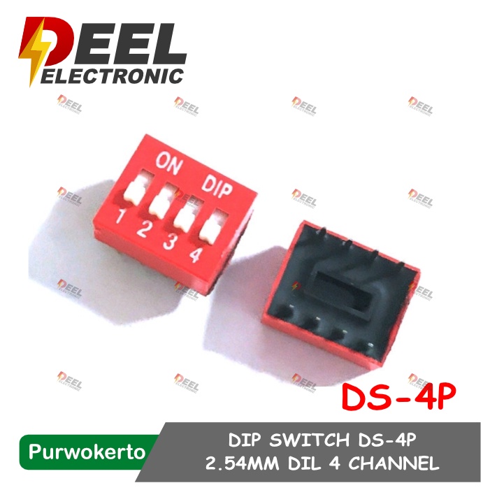 DIP SWITCH 4P SLIDE SWITCH DIP DS-4 CHANNEL 2.54MM PITCH BREADBOARD