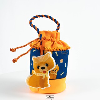 Rataya กระเป๋าใส่ของทรงกลม Pomeranian Bucket Bag