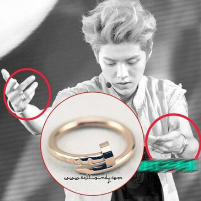 แหวนเกลียวสีทองแบบ Luhan