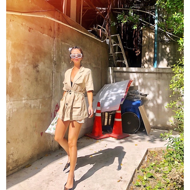 PsMaterial safari blazer