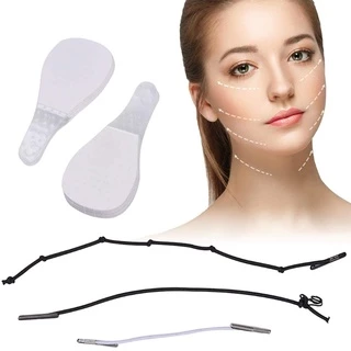 ST 40 ชิ้นคอบางสายใบหน้าที่มองไม่เห็น V-Shape Anti-Wrinkle สติกเกอร์ Lift Up Tape