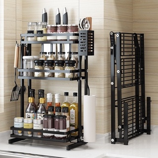 ชั้นวางเครื่องปรุงสแตนเลส 2-3ชั้น Spice Rack Houselife