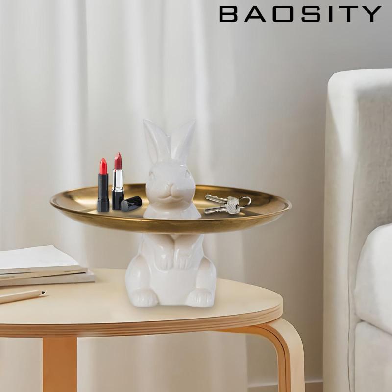 BAOSITY Rabbit Tray Cute W Base Modern Durable Bunny for Fruit Food ...