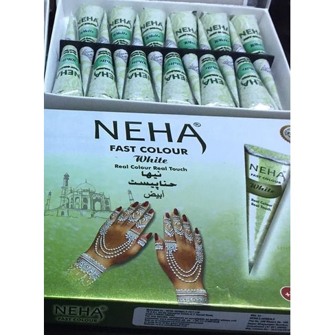 PER BOX NEHA White Henna Body Paint กรวยไวท์เฮนน่า