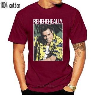 ขายดี เสื้อยืดลําลอง แขนสั้น พิมพ์ลายนักสืบ Ace Ventura Pet Detective Reheheheally Really Jim Carrey Comedy ของขวัญวันเก