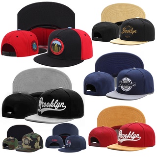 【cap For men brooklyn cap 】หมวกแก๊ป ลายพราง ปรับได้ คุณภาพสูง สไตล์ฮิปฮอป สําหรับผู้ชาย และผู้หญิง