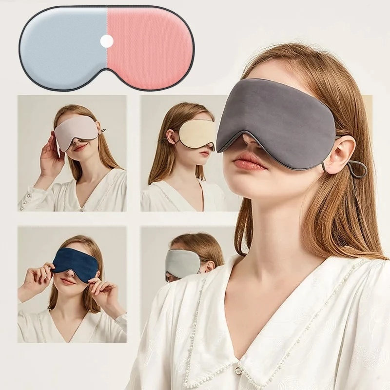 ผู้ชาย ผู้หญิง เดินทาง สองด้าน อบอุ่น และเย็น หน้ากากปิดตา / ผ้าเรยอน 3D คอนทัวร์ นอนหลับ ปิดตา / งีบหลับ คลุมตา / นุ่ม สบาย บล็อกออก เบาตา ปกปิด