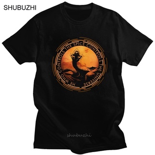 เสื้อยืดผ้าฝ้ายพิมพ์ลายขายดี เสื้อยืดแขนสั้น ผ้าฝ้าย พิมพ์ลาย Rerro Shai Hulud Arrakis Sandworm แฟชั่นสําหรับผู้ชาย