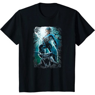 เสื้อยืดผ้าฝ้ายพรีเมี่ยม เสื้อยืด ลายแบทแมน Nightwing Night Light