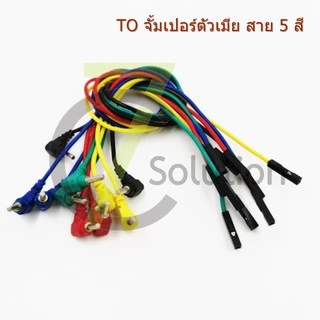 สาย banana jack 2mm to จั้มเปอร์ตัวเมีย/ผู้ 1 pin ยาว 25CM / 45CM เหมาะกับ Kidbright , micro bit