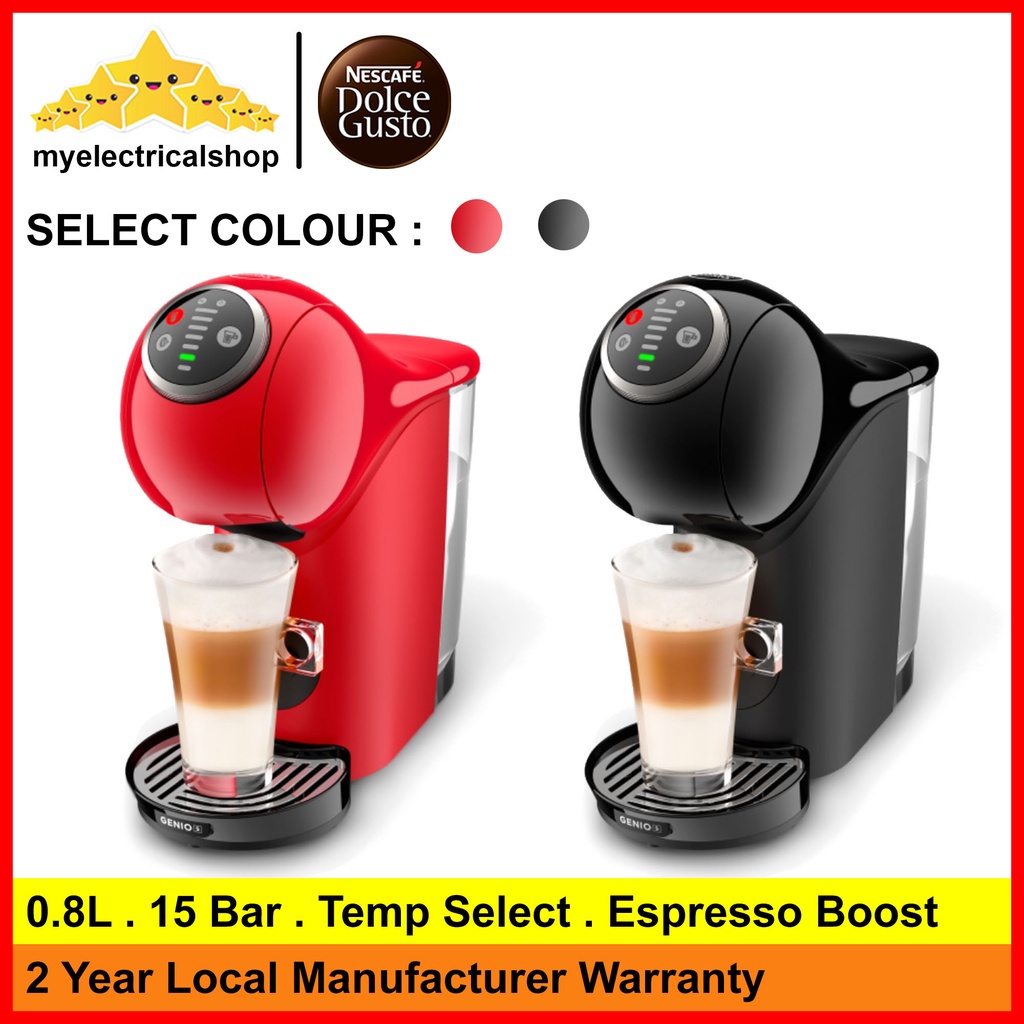 Nescafe Dolce Gusto Genio S Plus เครื่องชงกาแฟอัตโนมัติ (สีดํา / สีแดง)