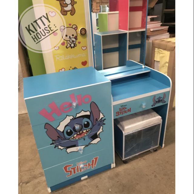 Set โต๊ะเครื่องแป้ง+ลิ้นชักลายSticth