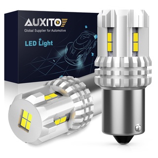 Auxito ไฟเบรกรถยนต์ Led 1156 P21W 3020 12-SMD 1156 P21W BA15S DRL 6000K 12V สีขาว 2 ชิ้น