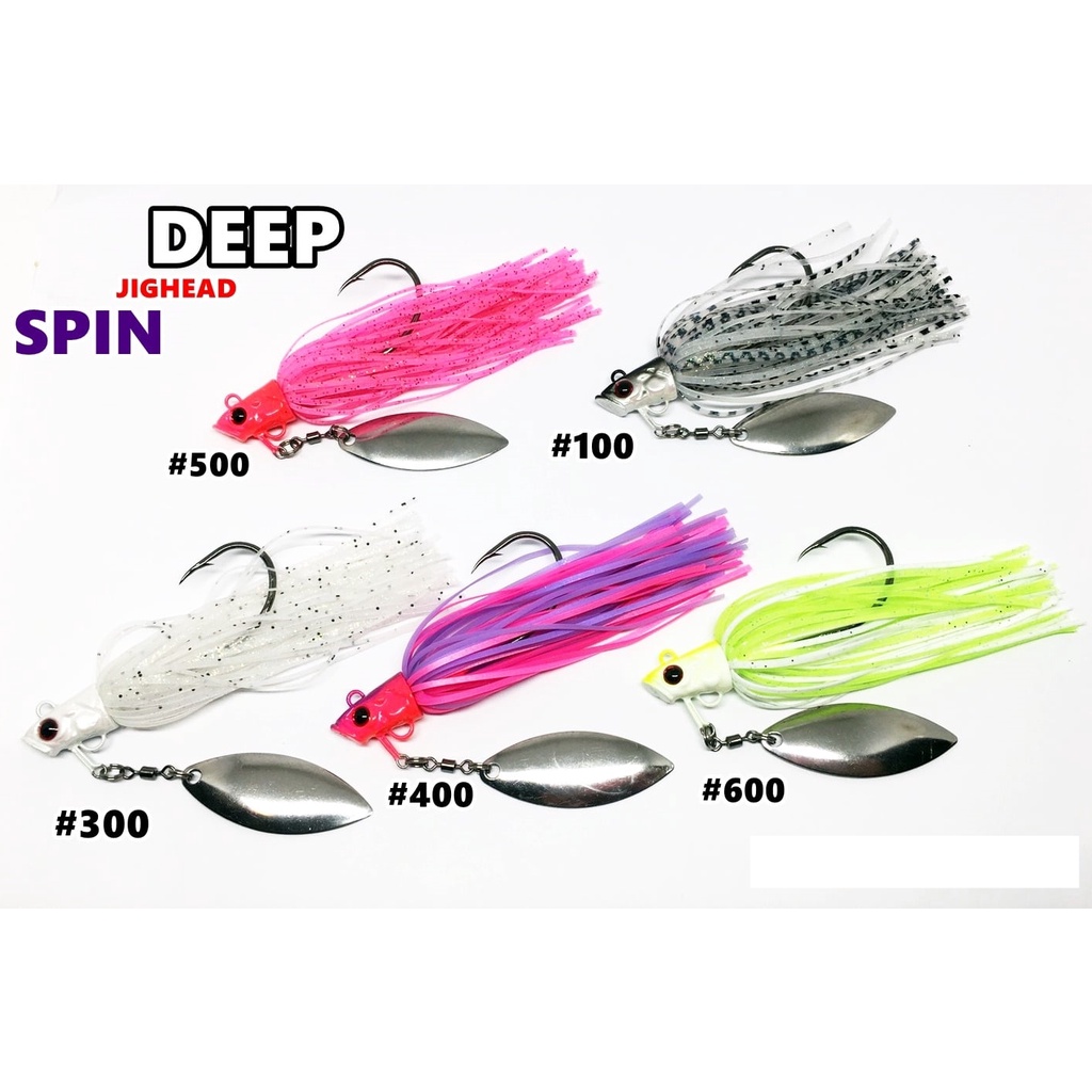 หัวจิ๊ก KGR Deep Spin (เเบบมีพู่) หัวจิ๊กตกปลา หัวจิ๊กใส่เหยื่อยาง