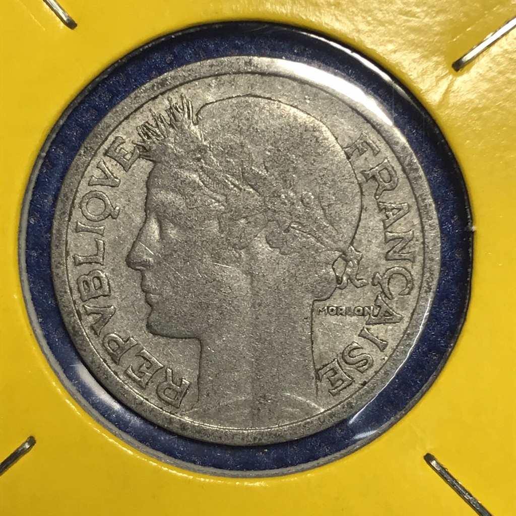 เหรียญเก่า#14322 1947 ฝรั่งเศส 1 ฟรัง เหรียญต่างประเทศ หายาก น่าสะสม