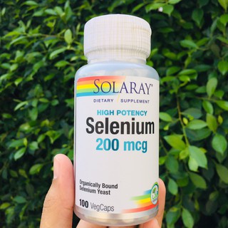 Selenium High Potency 200 mcg 100 VegCaps (Solaray®) ซีลีเนียม